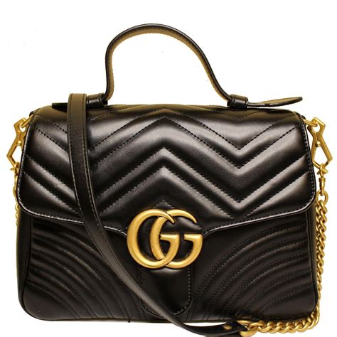 gucci marmont with handle|Gucci Marmont shoulder bag.